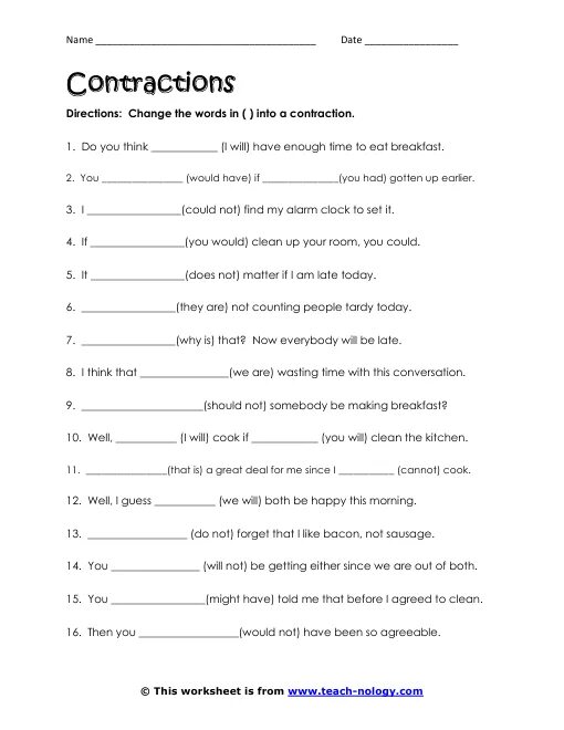 Contractions in English. Contractions Worksheets. Informal contractions в английском. Informal contractions exercises. Write the sentences with contractions