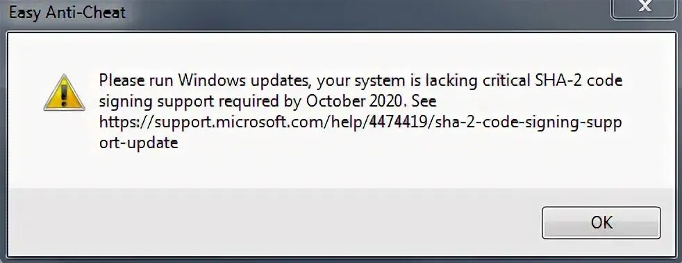 EASYANTICHEAT ошибка. Easy Anti-Cheat ошибка запуска. Please Run Windows update your System is lacking critical Sha-2. Easy Anti Cheat Fortnite ошибка. Please run windows updates
