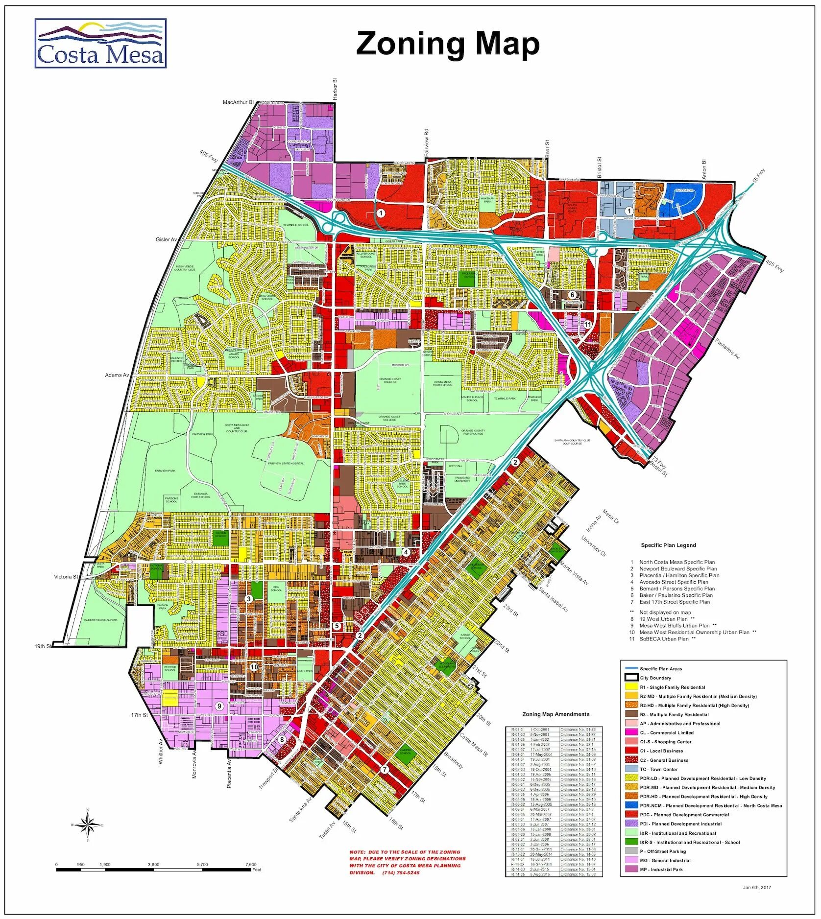 Costa Mesa Park. Mesa City. Dk altas Map. Zoning plan