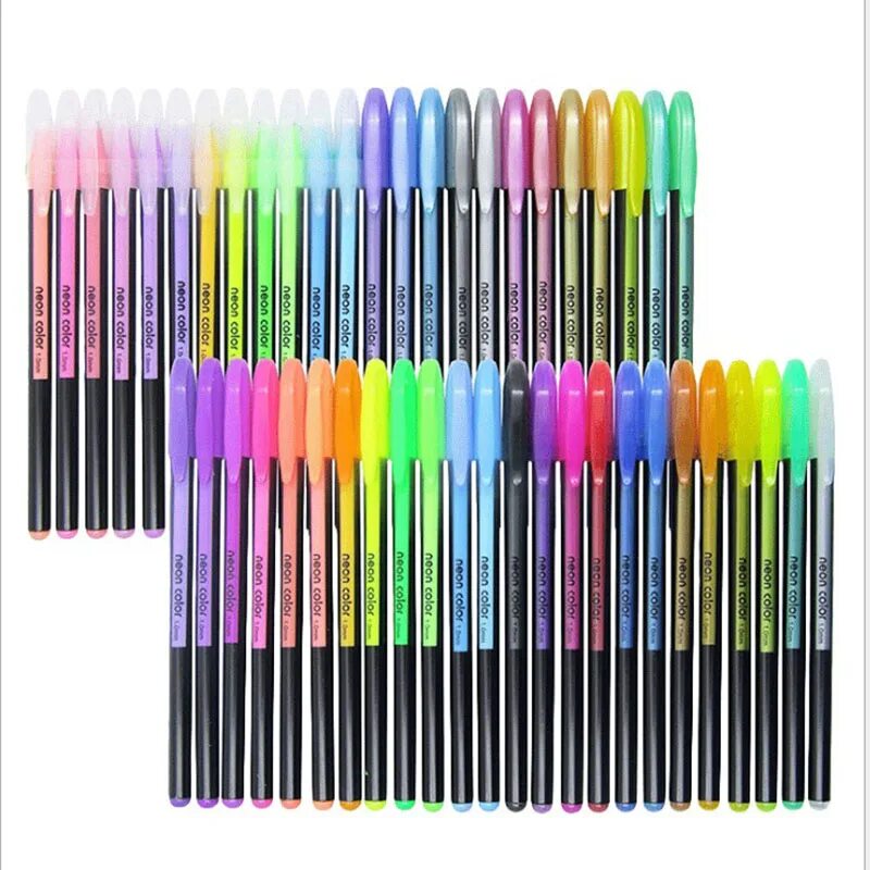 Цветные ручки. Гелевые ручки. Разноцветные ручки. Разноцветные гелевые ручки. Набор цветных ручек.