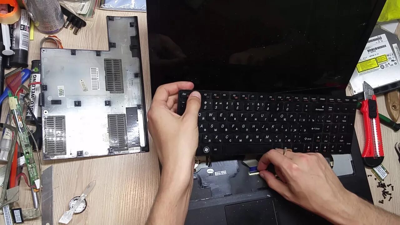 Как разобрать ноутбук g580 G580 lenovo разборка Блог Трошина