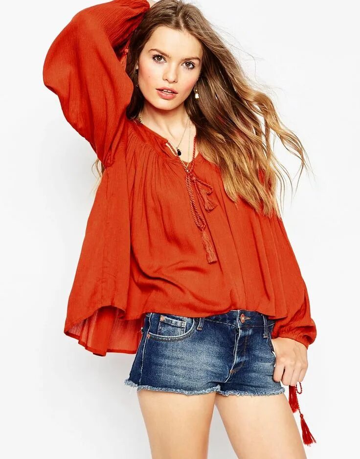 Красная блузка бохо. Блуза в стиле 70х. Блуза в стиле 70. Блузка терракотового цвета. Распродажа блузок