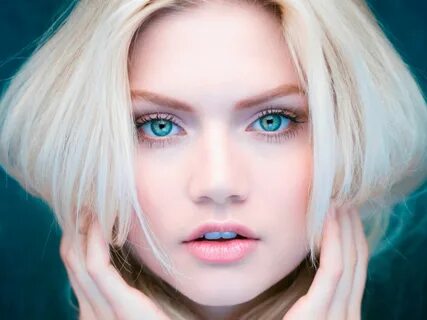 Скачать обои beautiful, model, beauty, face, blonde, bishojo, green eye, Martina