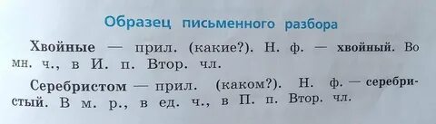 Разбор слова хвойным под цифрой 3
