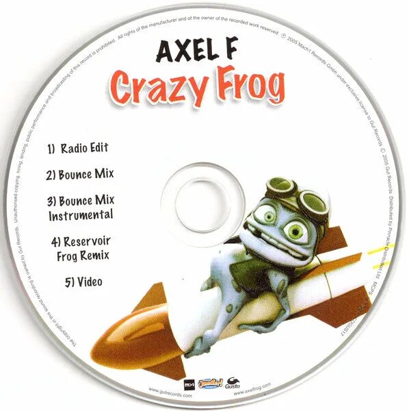 Axel f remix. Crazy Frog диск. Crazy Frog CD 2005. Crazy Frog CD диск. Crazy Frog Axel f.