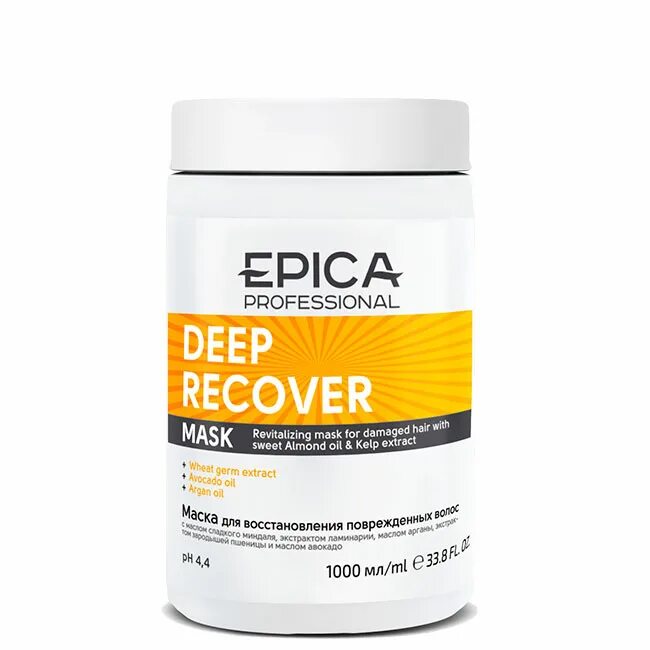 Epica professional Deep recover шампунь 300. Epica professional для волос маска. Эпика Deep recover маска д/восстановления поврежденных 1000мл. Шампунь Epica для поврежденных волос Deep recover. Восстановление поврежденных волос отзывы