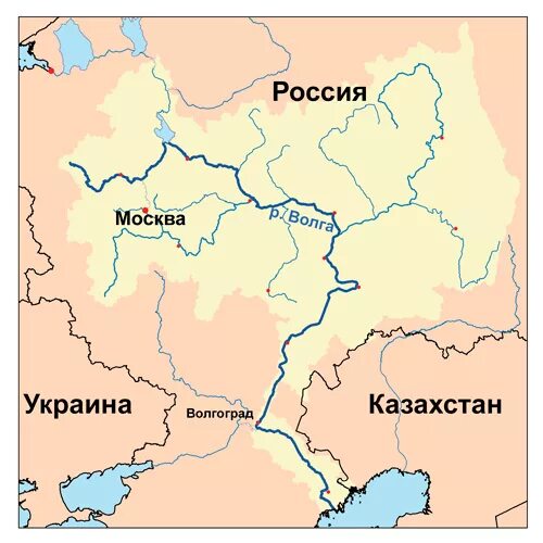 Бассейн реки Волга на контурной карте. Бассейн реки Волга на карте. Где находится река Волга на карте России. Река Волга на карте России. Река волга с городами на карте россии