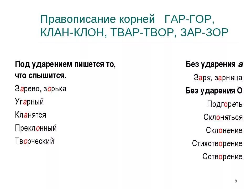 Правописание корня клан клон. Предложение с однокоренными словами клан клон