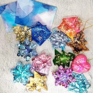 Новогодние игрушки своими руками из смолы эпоксидной