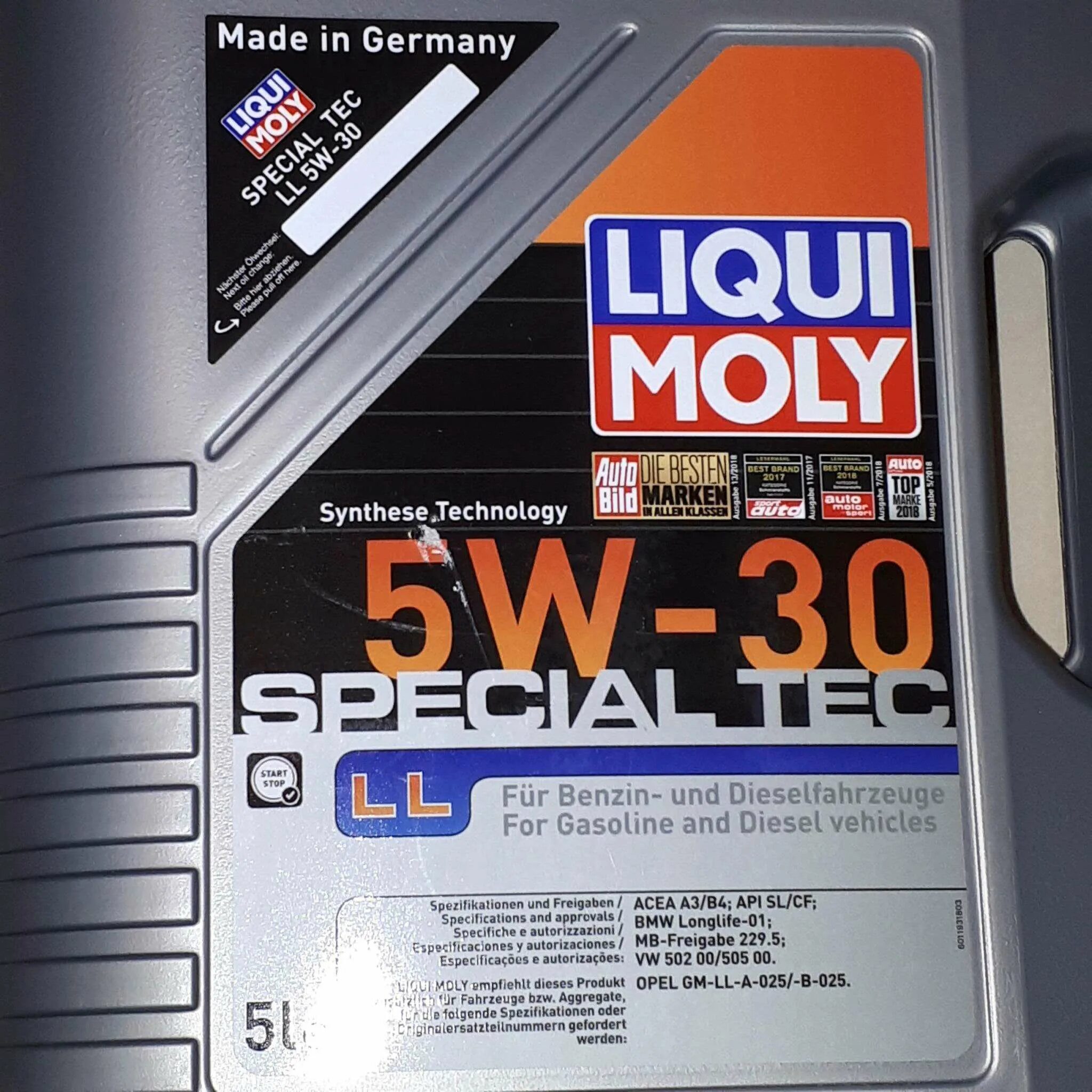 Масло liqui moly 5 30