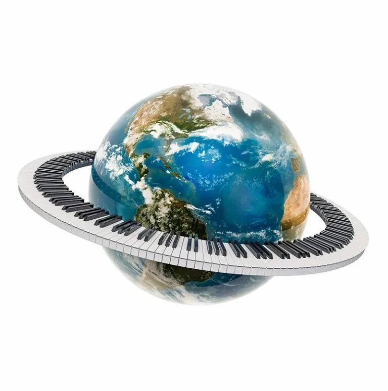 Глобус музыка дети. Музыкальный Глобус рисунок. Земной Глобус и музыкальный ключ. Глобус 3д иллюстрация.