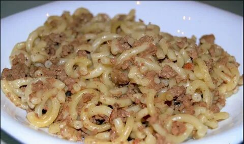 Макароны с фаршем с молоком