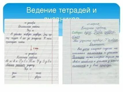 Правила оформления в начальной школе