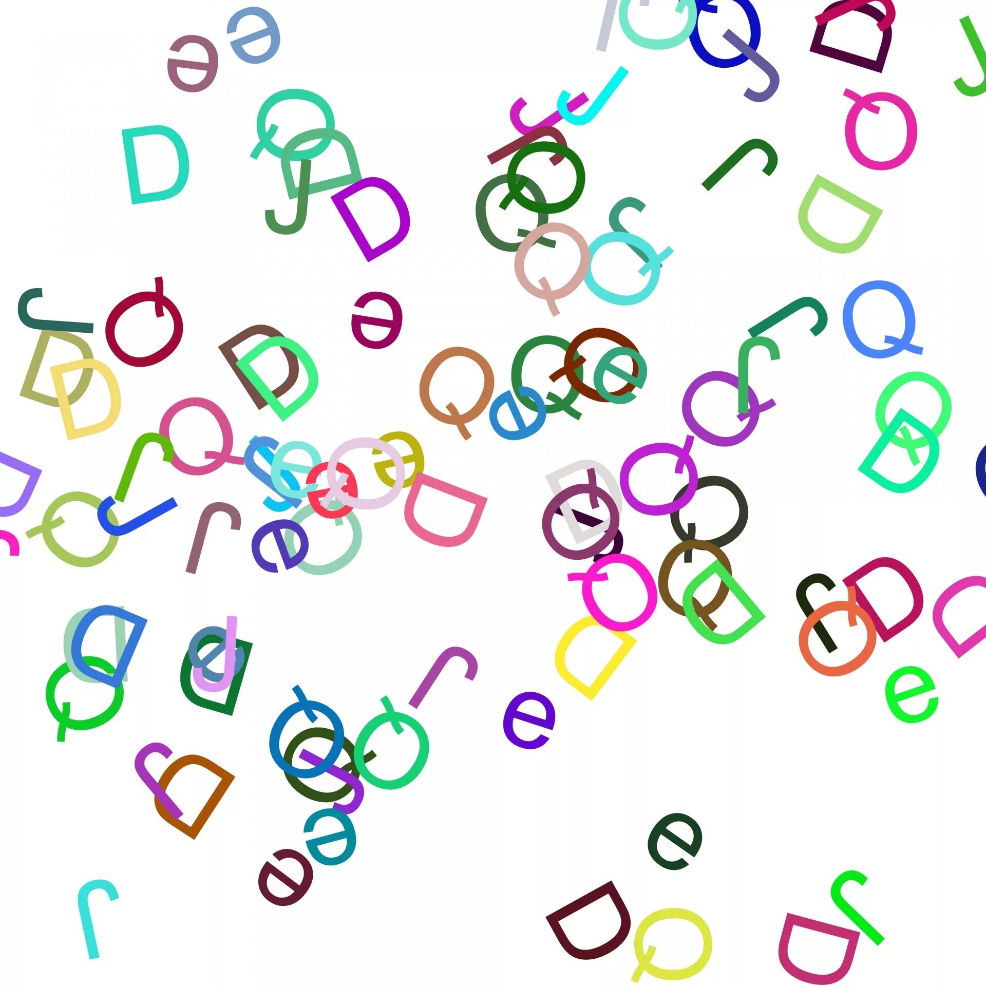 Falling letters