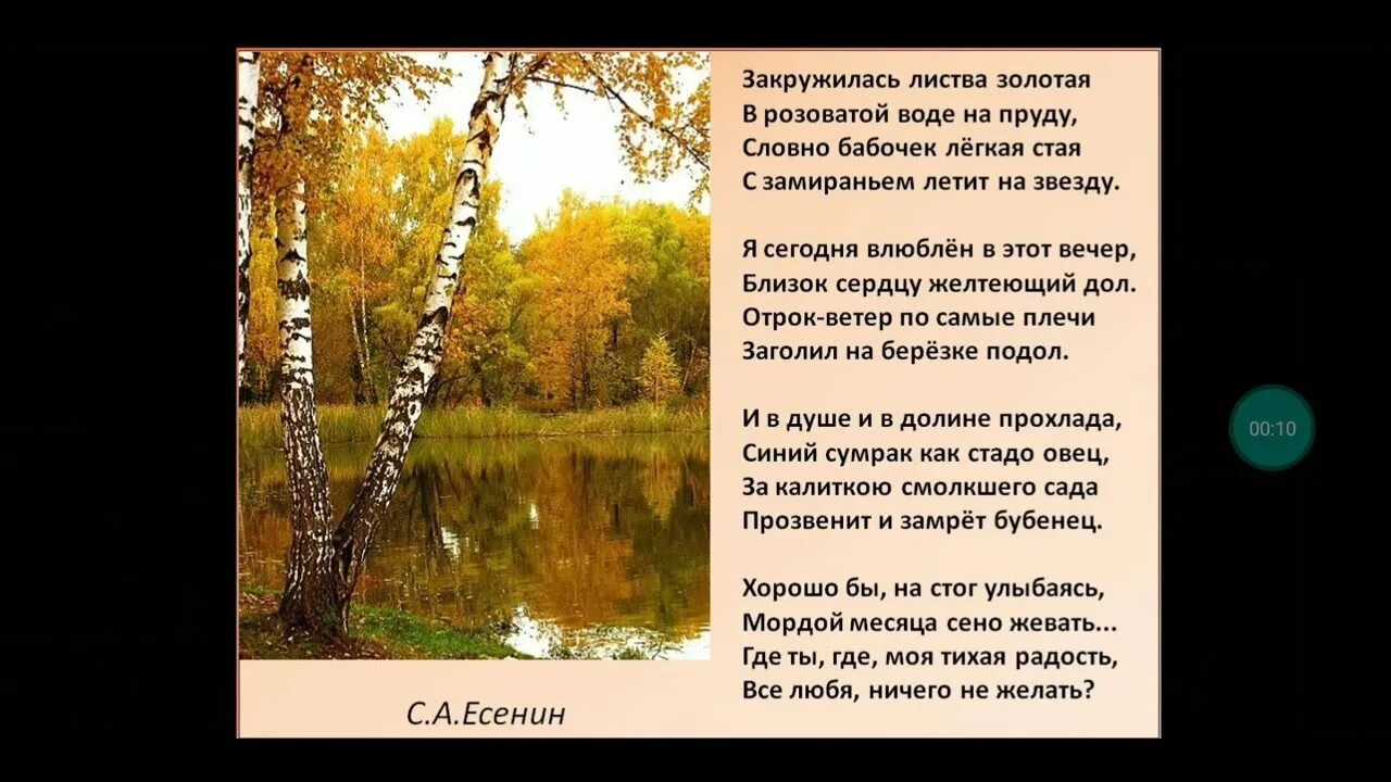 Стихи про осень Есенин закружилась листва Золотая. Есенин листва Золотая. Стихотворение Сергея Есенина закружилась листва Золотая. Россия стих как в годы золотые