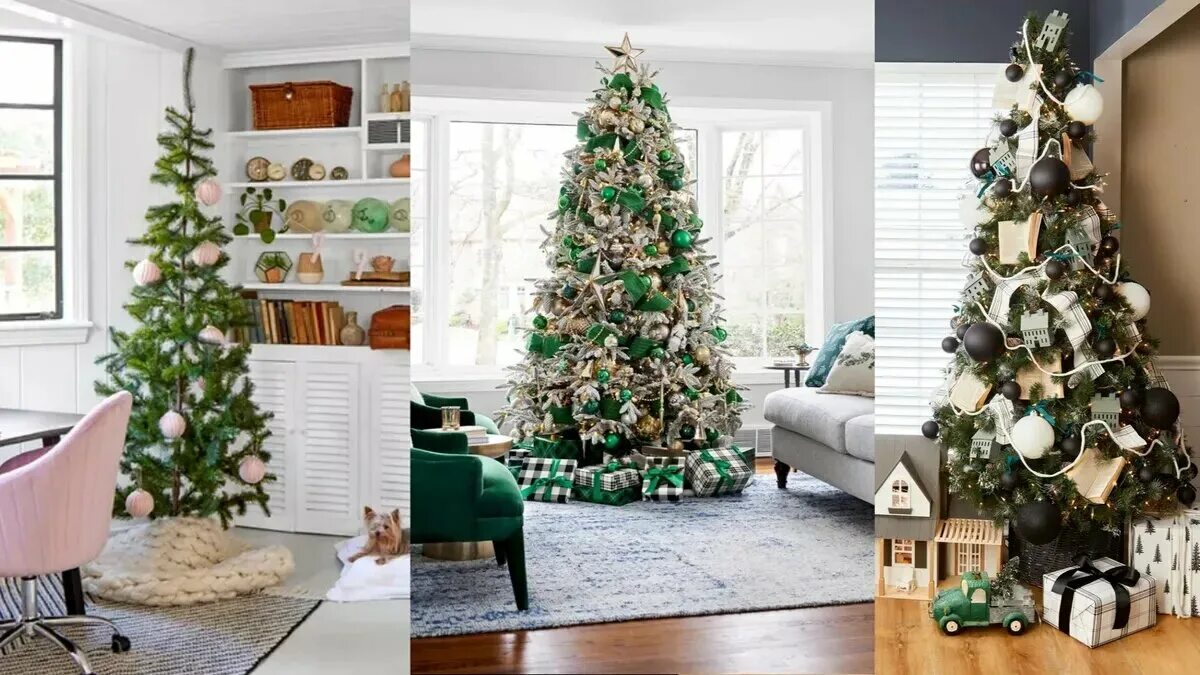 Сочетания цветов для украшения елки. Стильно украшенная елка. Стильное украшение новогодней елки. Украшение елки. Сочетание цветов на новогодней елке.