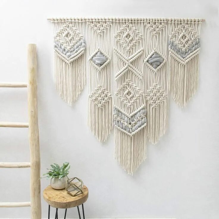 Large Macrame Wall Hanging Horizontal Tapestry Wide Wall Hanging sara - Etsy Mac