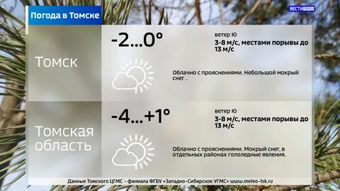 Мокрый снег и до +1°С: погода в Томске на понедельник - https://www.tvtomsk...