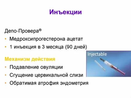 Укол противозачаточный для женщин название