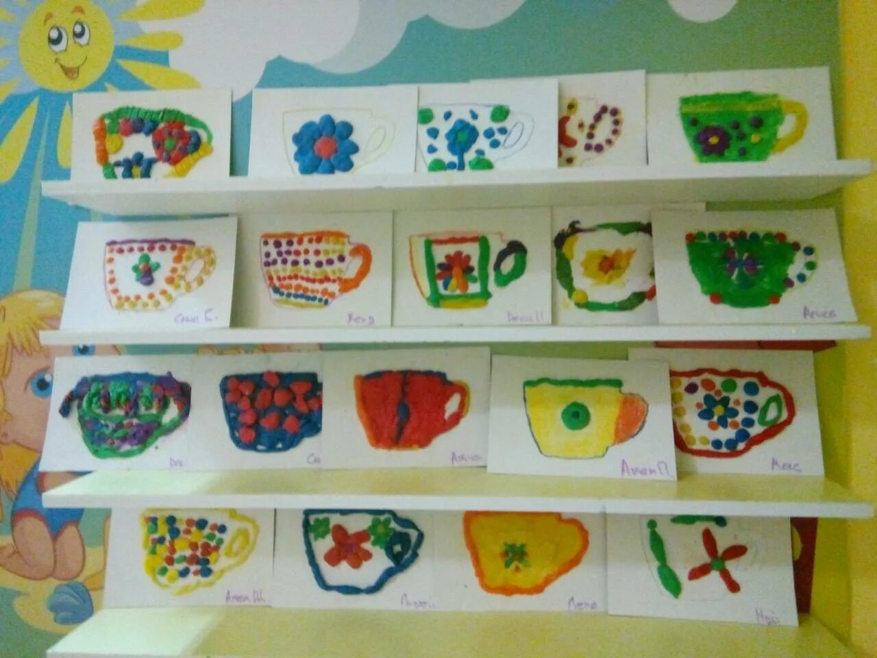 темы кружка средней группы. аппликация на тему посуда. темы кружка средней группы. аппликация в подготовительной группе на тему посуда. аппликация в средней группе.