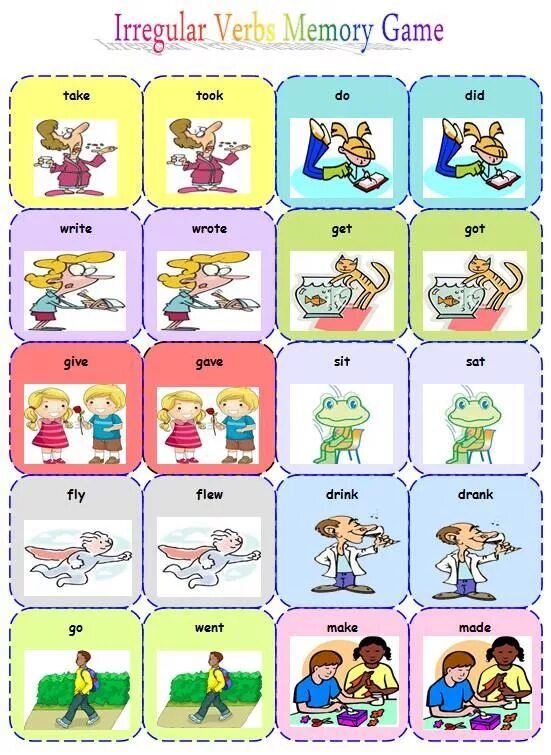 Упражнения на неправильные глаголы английского языка 4. English irregular verbs игра. карточки для запоминания неправильных глаголов. неправильные глаголы английского языка. задания на запоминание неправильных глаголов английского языка.