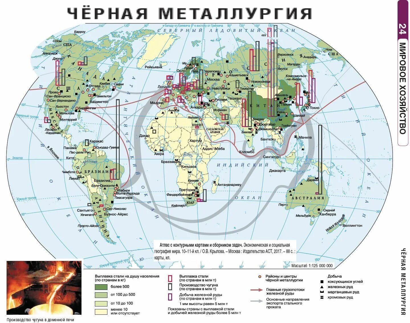 Ведущие экспортеры цветных металлов. Мировая карта цветной металлургии.