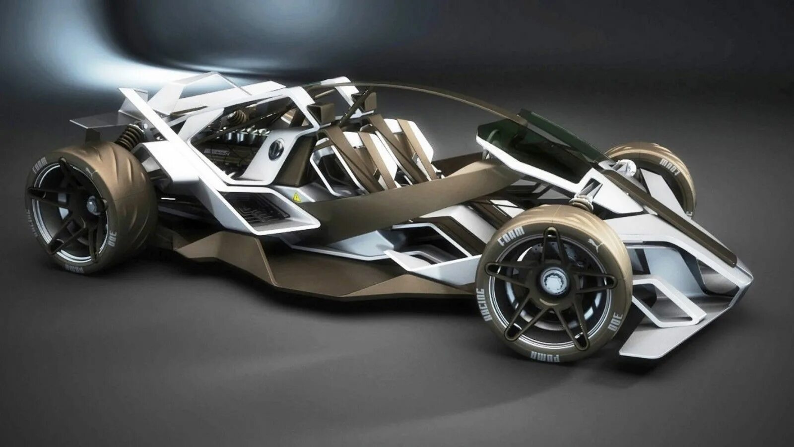 Futuristic car. Futuristic carting. Design faster