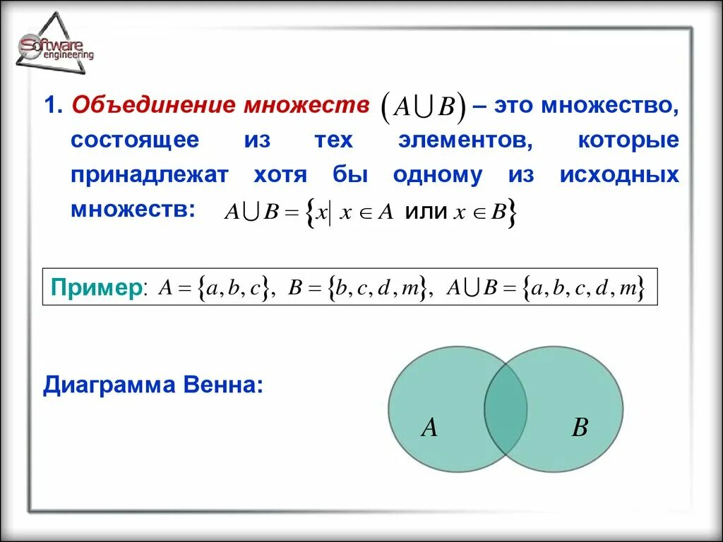 Теория множества объединяет