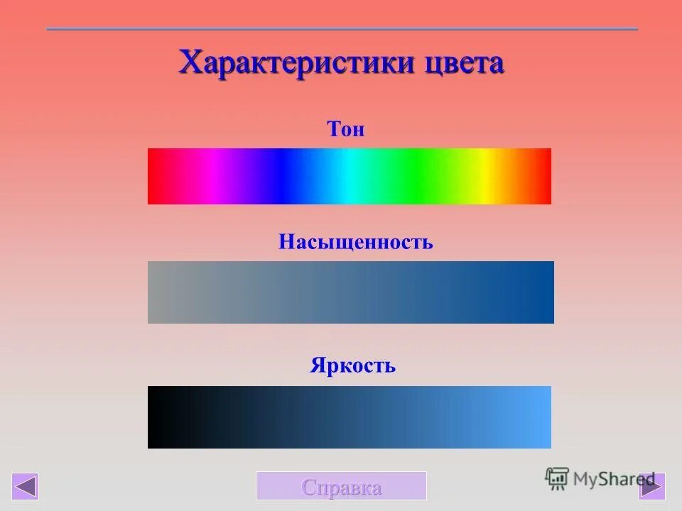 Цветовой тон насыщенность яркость. Характеристики цвета. Тон (цвет). Световой и цветовой тон. Яркость 9 букв