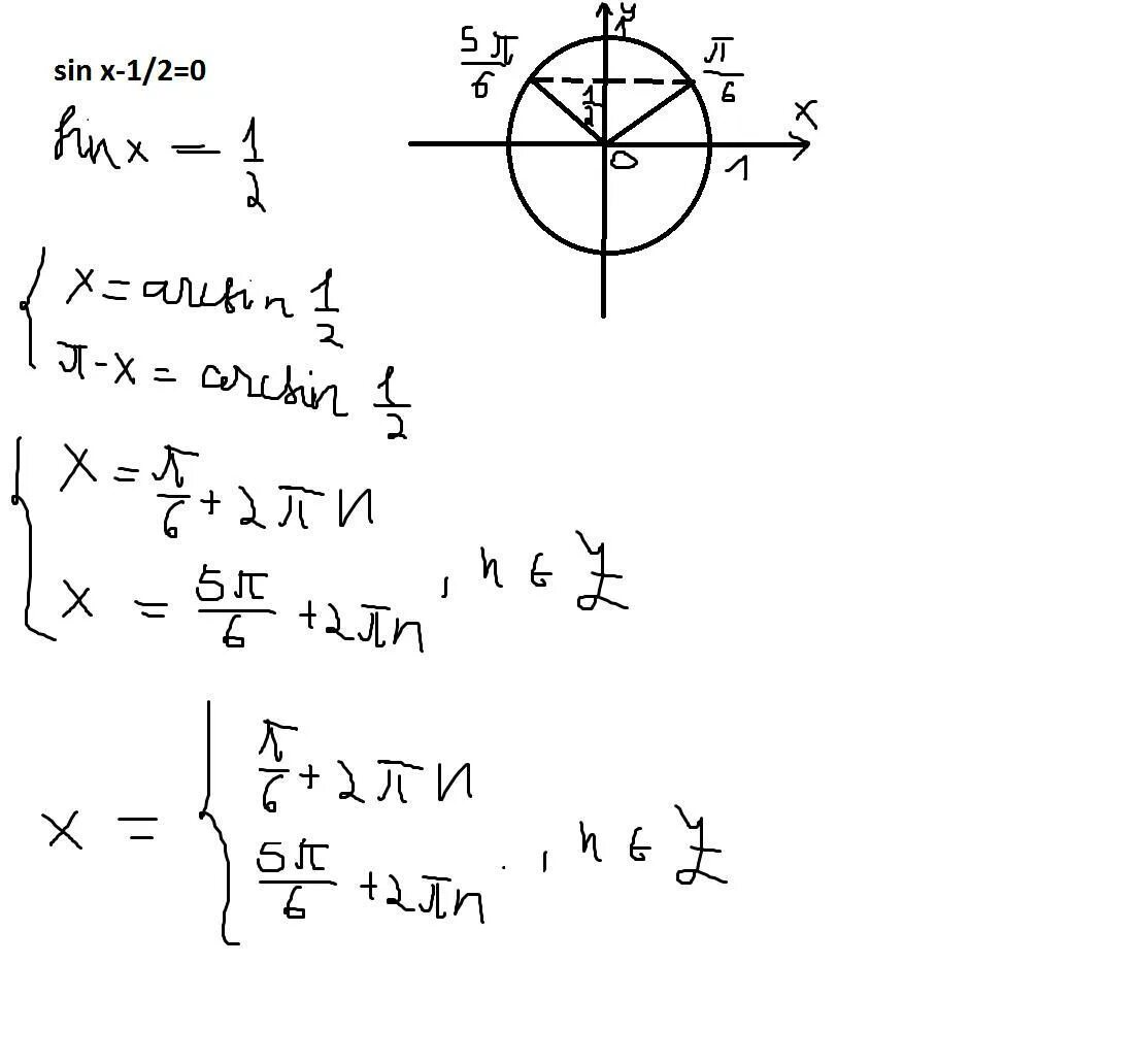 Sin x 2 x решить. Sinx 1 2 решение уравнения. Решение уравнения синус х равен 1/2. Решить уравнение sinx 1/2. Sinx 1/2 решение тригонометрических уравнений.