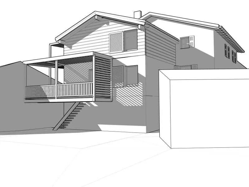 Render us. Architectural line. render and wareframe.