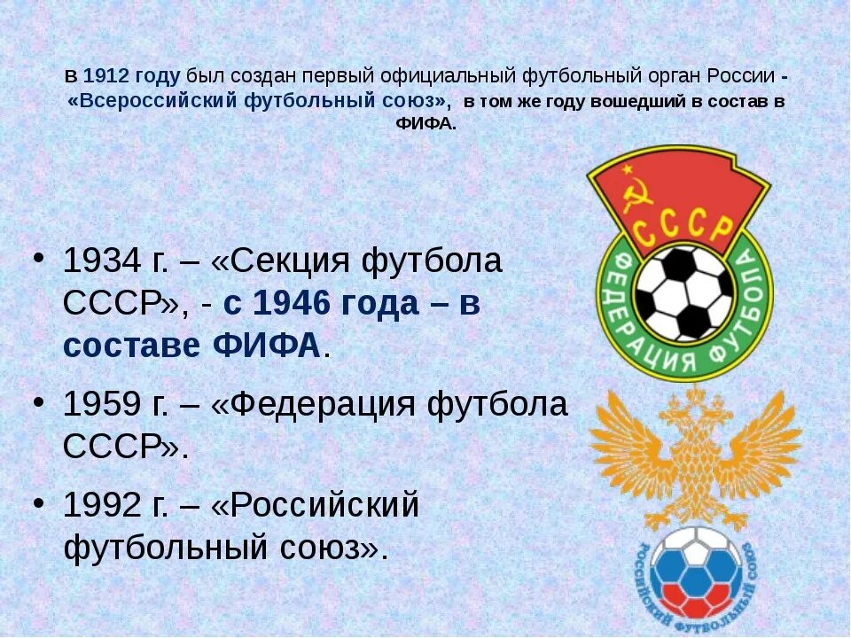 Орган власти российского футбольного союза 8 букв. Всероссийский футбольный Союз. Всероссийский футбольный Союз 1912 эмблема. Федерация футбола СССР. Всероссийский футбольный Союз в ФИФА.