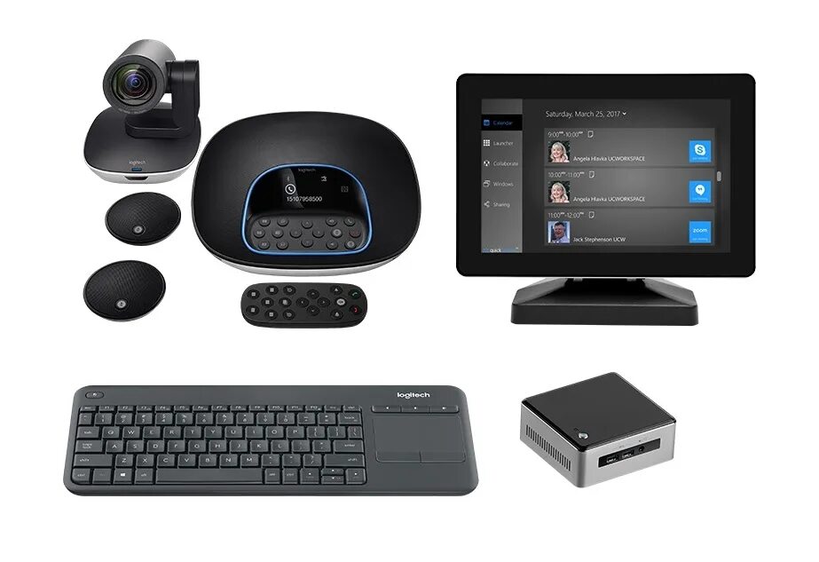 Logitech system. Видеоконференц система Logitech Group (960-001057). Logitech bcc950. Logitech ВКС комплект. Конференц камера Лоджитек.