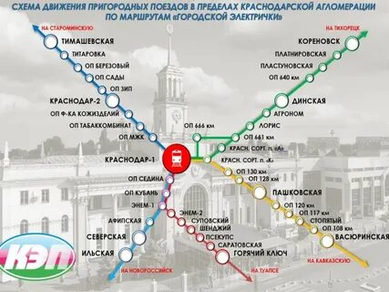Электричка краснодар гирей