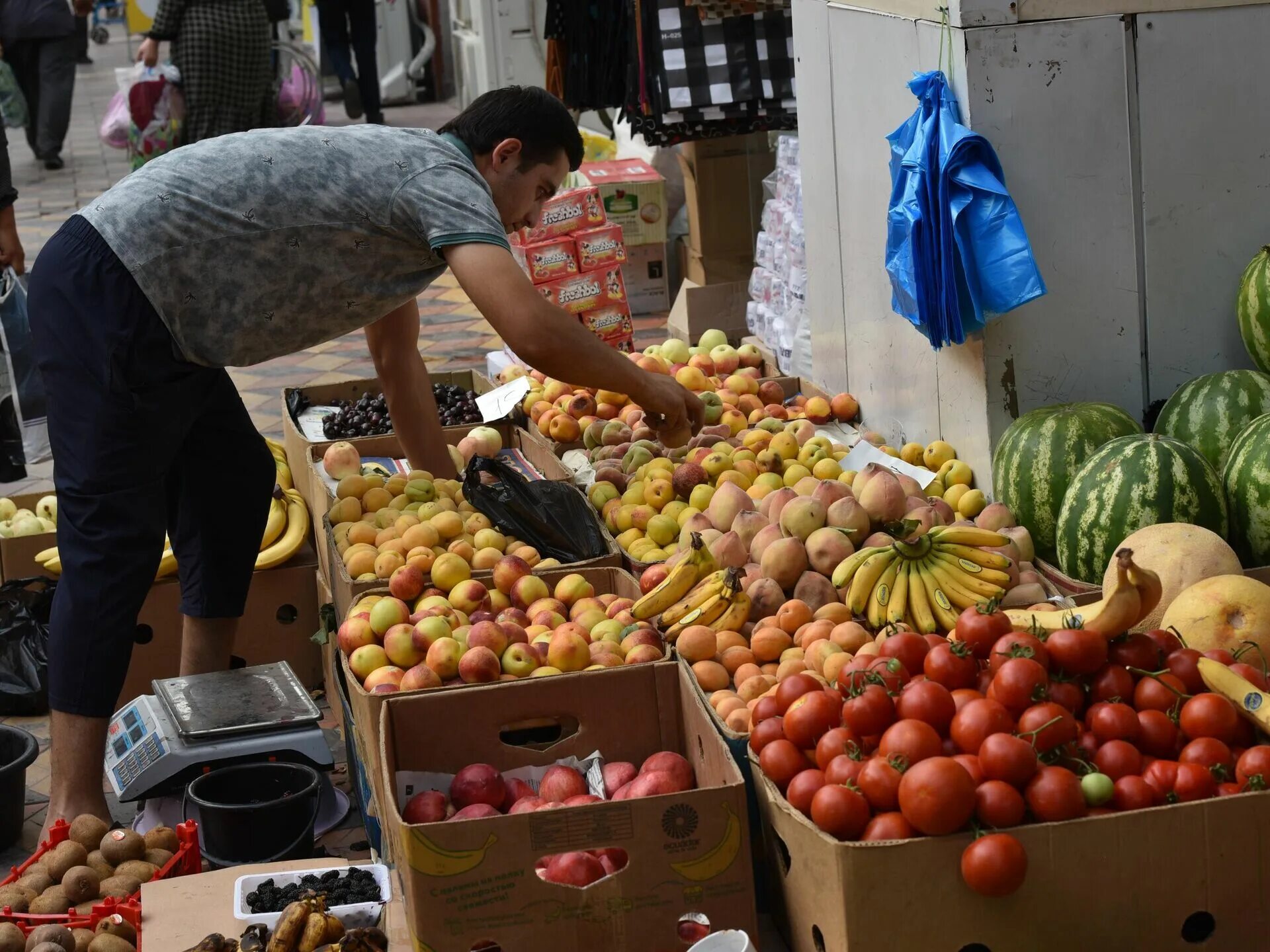 Таджик на рынке. Фрукты на рынке. Овощи на рынке. Фрукты Таджикистана. Фруктовый рынок.