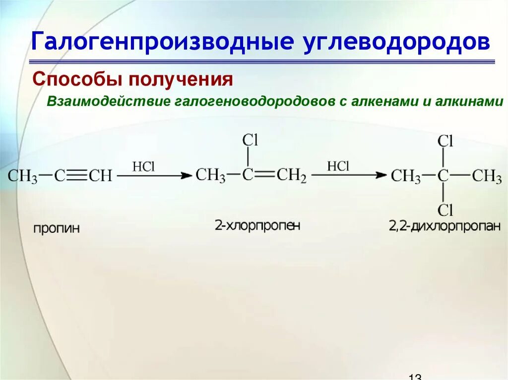 Цепь алкенов