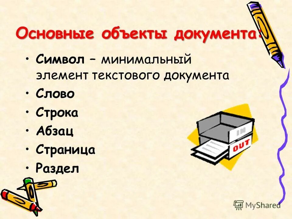 В ряду символ строка абзац пропущено. Основные объекты текстового документа. Элементы текста документа. Основные элементы текстовых документов. Основные элементы текста.