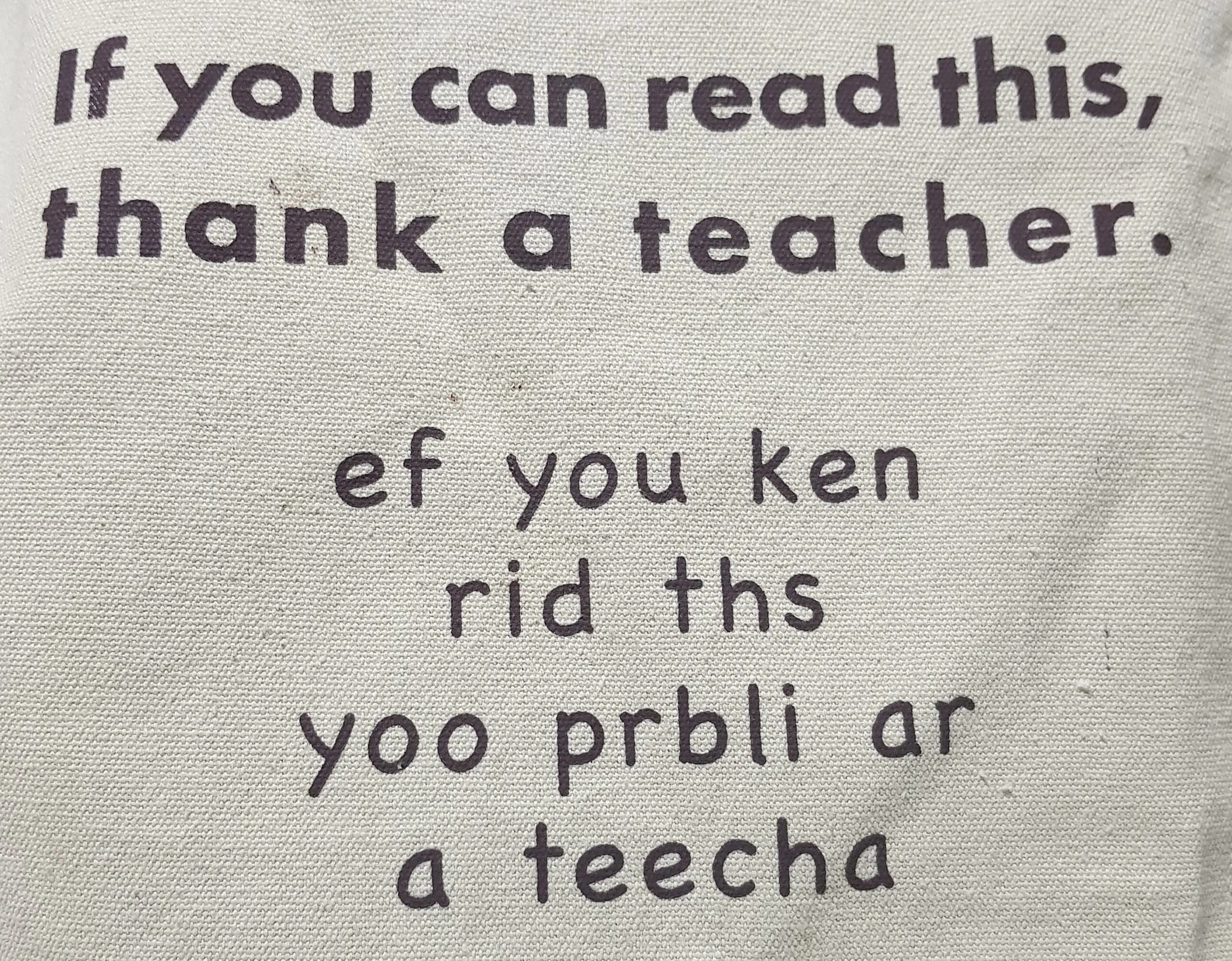 Can you read well. You can read this:. Can you read. If you can read this you are a teacher. THS Yoo.