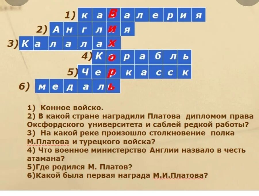 Кроссворд особенности повседневной жизни кубанского казачества