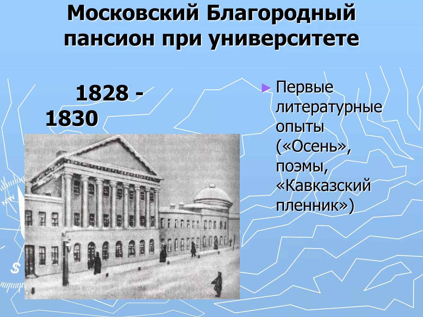 Лермонтов пансион. Московский Университетский Пансион Лермонтова. 1828 Год Лермонтов благородного пансиона при Московском университете. Московский университет благородного пансиона Лермонтов.