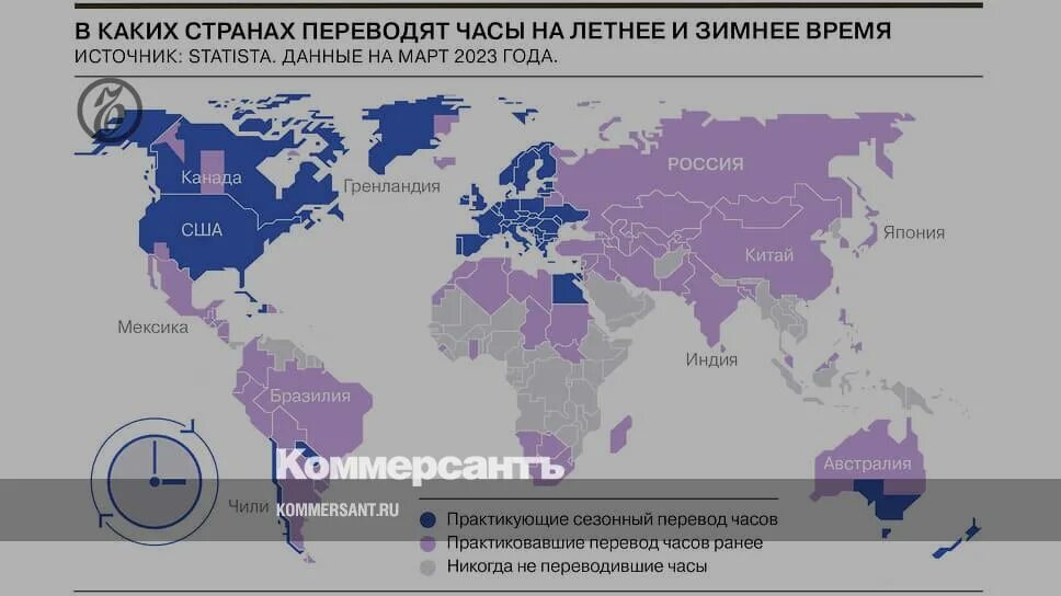 Когда переводим часы в 2025 на летнее