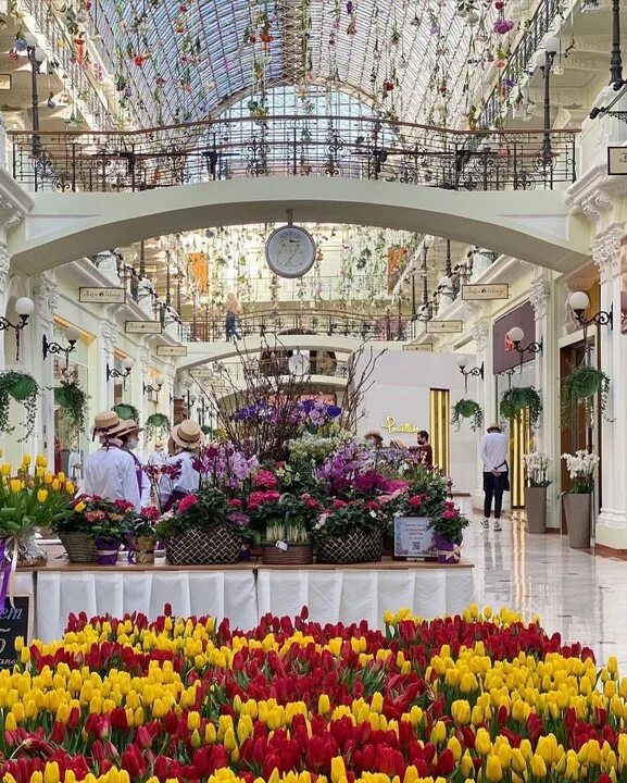 Петровский пассаж выставка. Петровский Пассаж Москва. Петровский Пассаж тюльпаны. Петровский Пассаж в цветах.