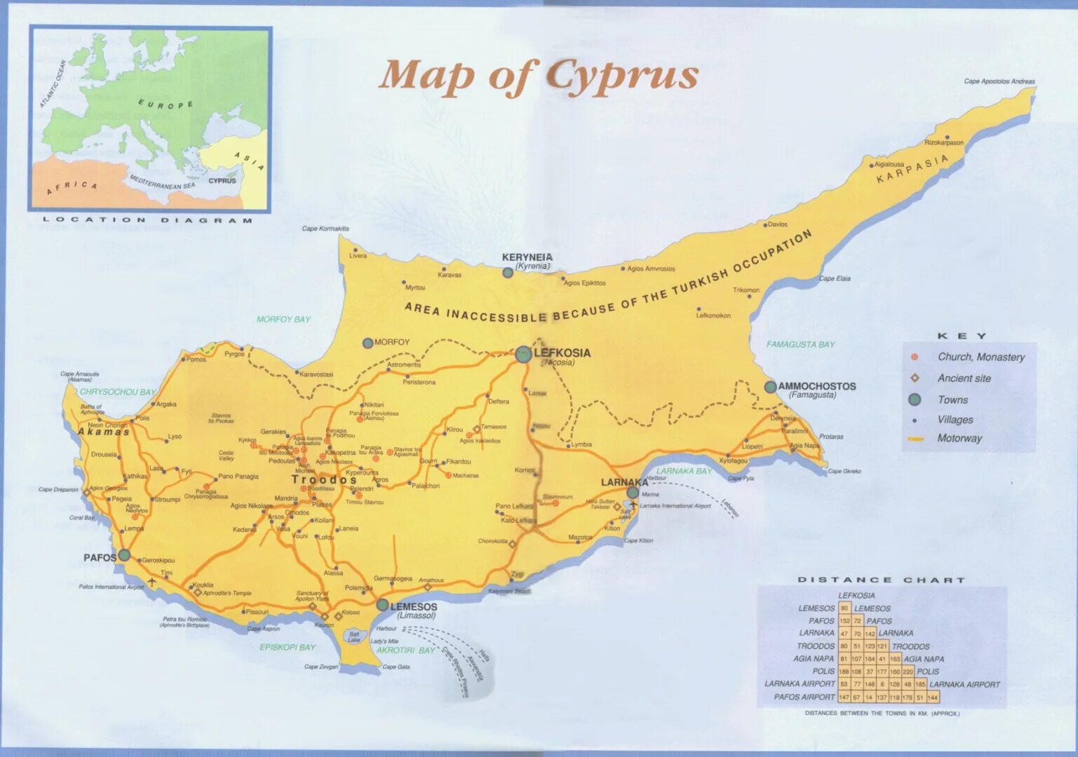 Кипр какой город. Кипр остров географическая карта. Республика северный кипр на карте. Республика кипр на карте. Кипр карта с городами и аэропортами.