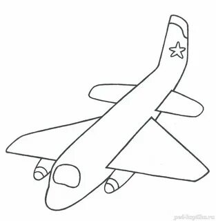 Раскраска для детей 3-4 лет. Самолёт
