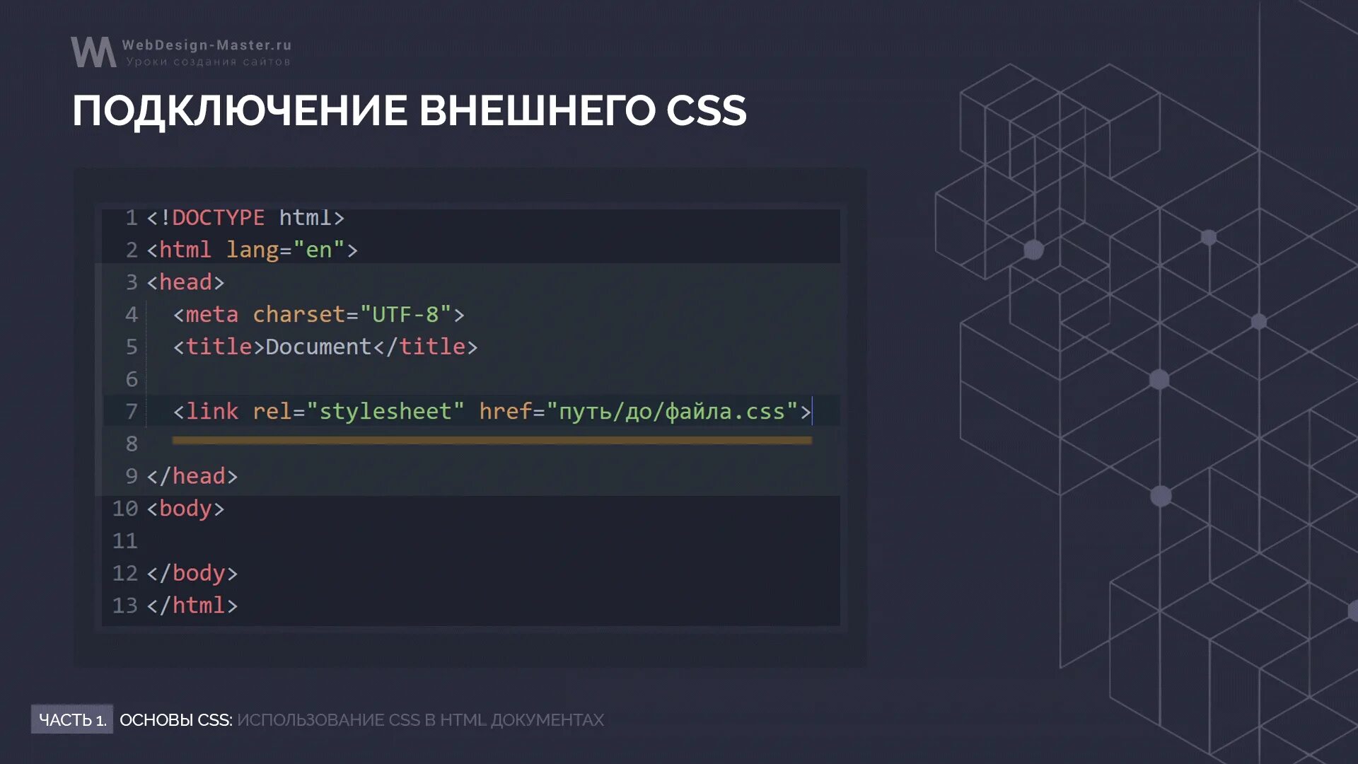 Css d html. Основы css. подключение стилей css. внешний css. css уроки.