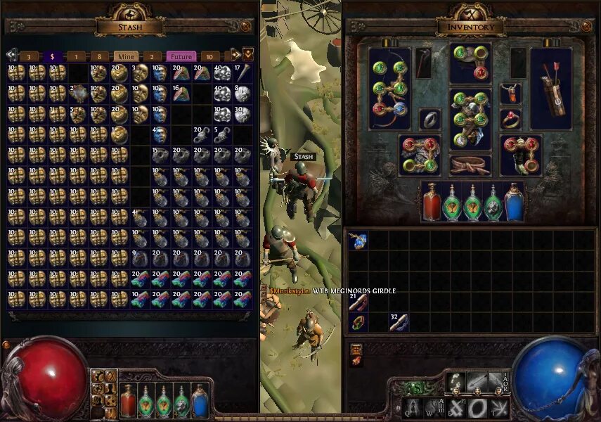 Poe слоты. Экзальт Path of Exile. POE инвентарь. POE Premium Stash Tab. POE сферы.