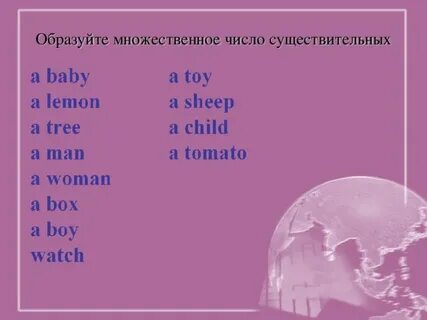 Вишня на английском во множественном