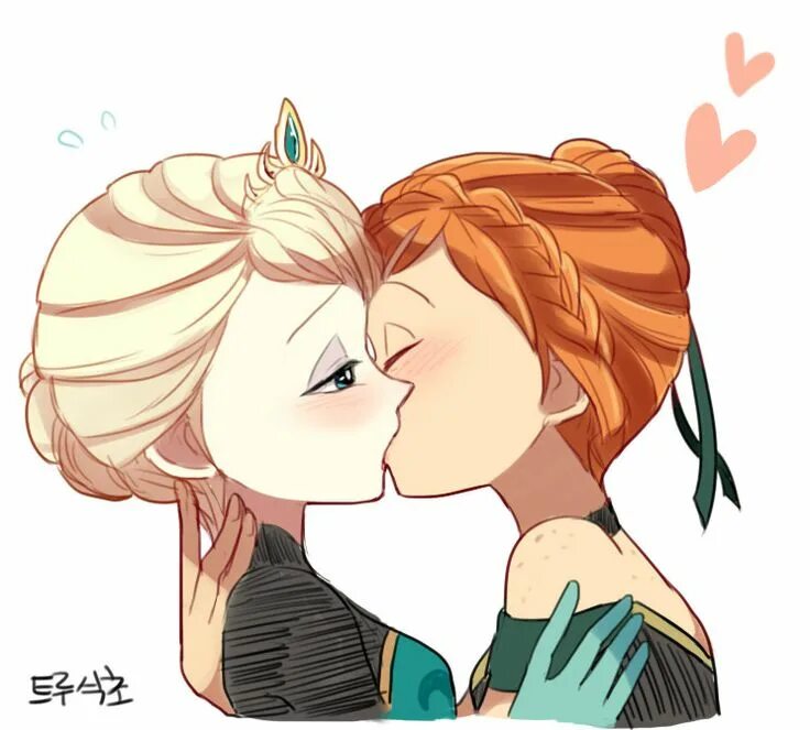 Lesbian freeze. Elsa/Anna Юри.