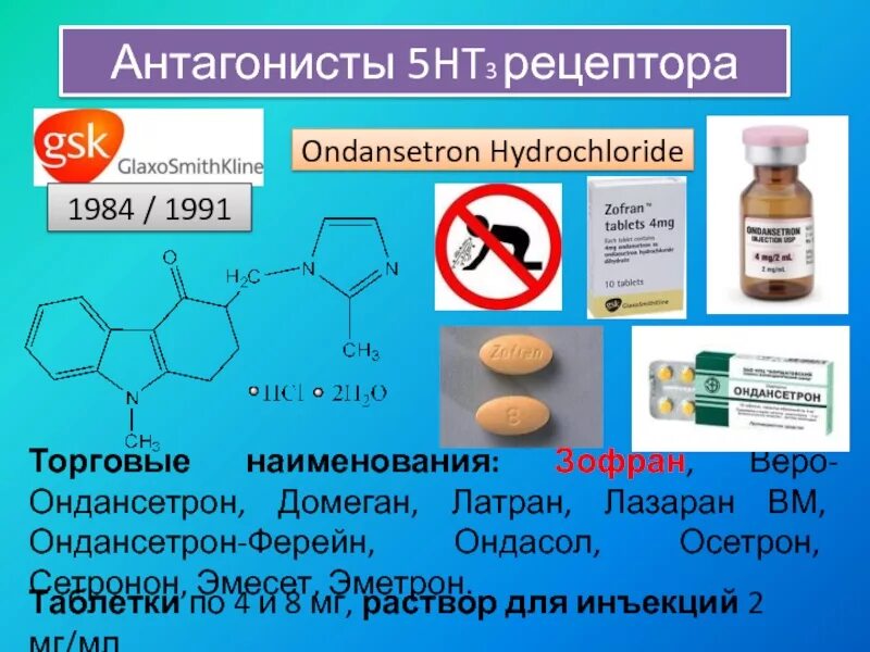 Блокатор 5-ht3 серотониновых рецепторов. Антагонист 5‑ht3‑рецепторов таблетки. Антагонистами серотониновых 5-ht3-рецепторов. Ондансетрона гидрохлорид номенклатура. Норма серотонина