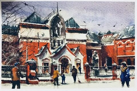 Третьяковская галерея акварель